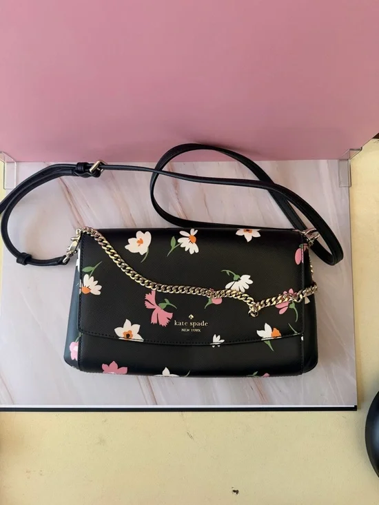 Kate Spade Madison Floral Waltz Flap Crossbody Bag - Picture 6 of 8